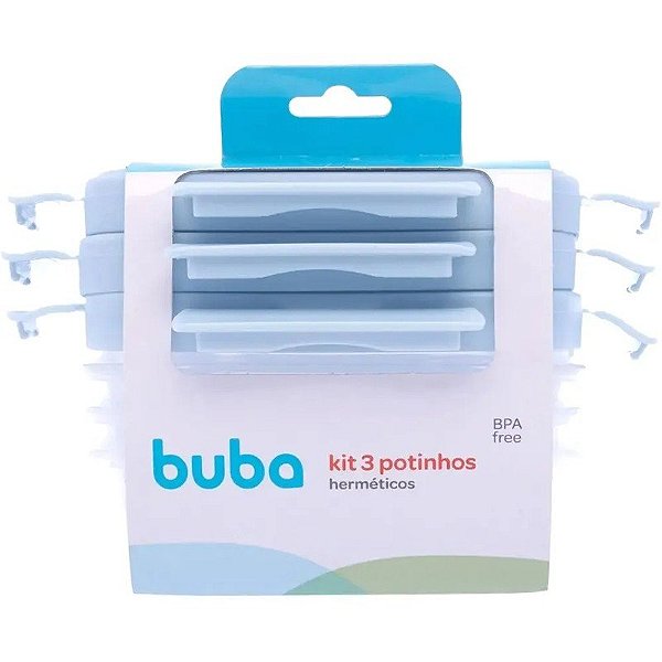 Kit Pote Hermético Buba - Azul - 18057