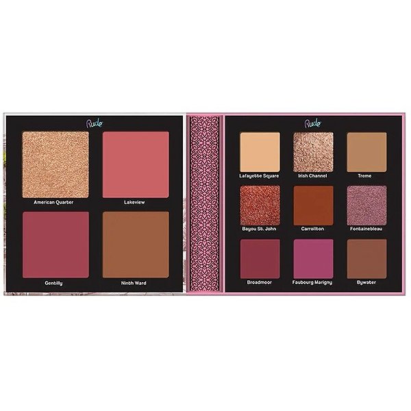 Paleta de Rosto e Olhos Rude Nude Orleans French Quarter - 25,3g (13 Cores)