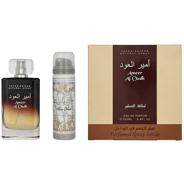 Perfume Lattafa Ameer Al Oudh EDP 100mL + Desodorante 50mL - Unissex