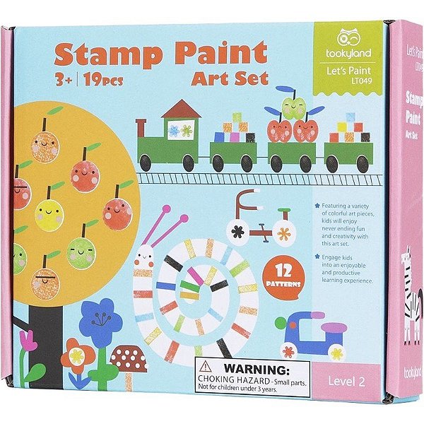 Kit de Pintura para Estampar Tookyland Stamp Paint - LT049 (19 peças)