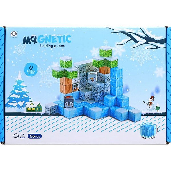 Blocos Magnéticos de Construção Magnetic Chuang Huang - CH1310 (66 peças)