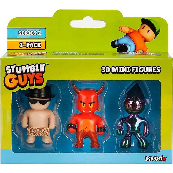 Bonecos Stumble Guys 3D Mini Figuras S2 Diramix Art.2 - 0439 (3 Unidades)