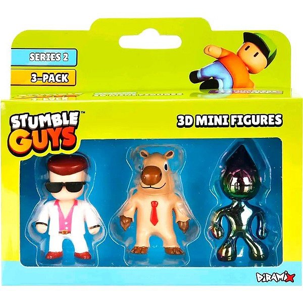 Bonecos Stumble Guys 3D Mini Figuras S2 Diramix Art.3 - 0439 (3 Unidades)