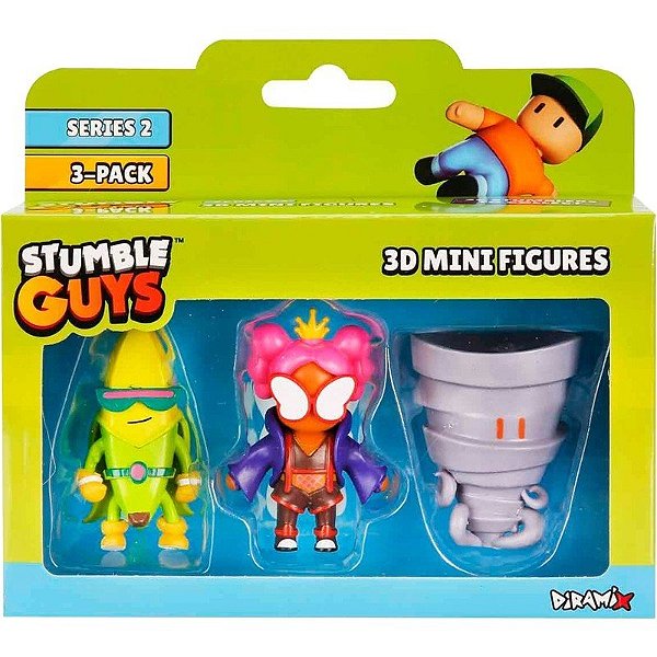 Bonecos Stumble Guys 3D Mini Figuras S2 Diramix Art.8 - 0439 (3 Unidades)