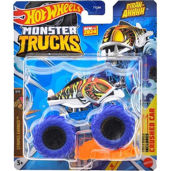 Caminhão Monster HotWheels Piranha Mattel - FYJ44-HTM56
