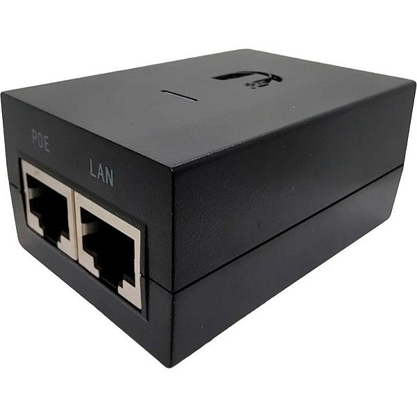 Adaptador Ubiquiti PoE-25-5W-G-BR com Porta LAN - Preto