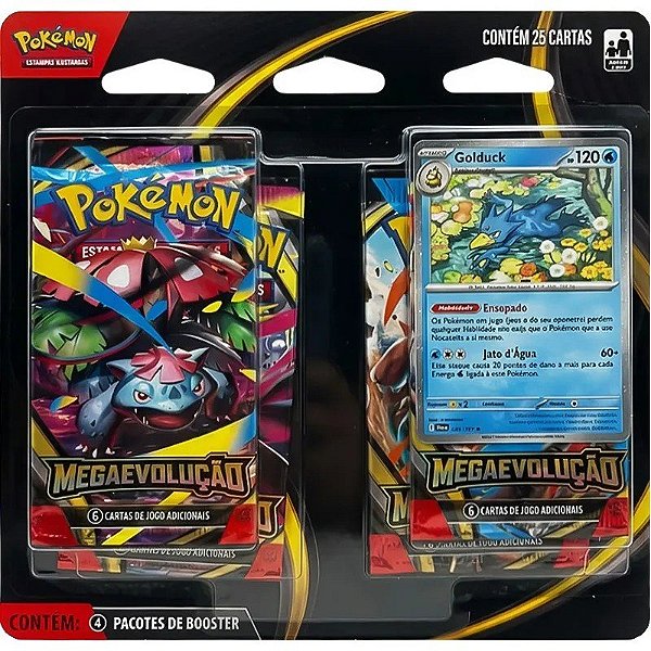 Jogo de Cartas Pokémon Megaevolução Golduck - 10-10051-101 (25 cartas)