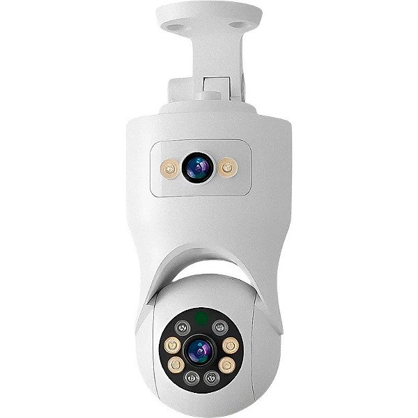 Câmera de Segurança Satellite A-CAM8004D 4MP Wi-Fi com suporte - Branca