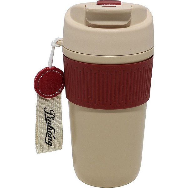 Garrafa Térmica 60585/3 450ML - Bege/Vinho