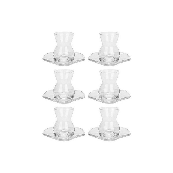 Jogo de Café Turco 6 Xícaras com Pires 100ML