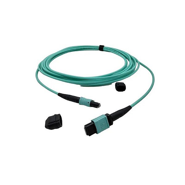 Cabo Patch Fiber Óptico MPO-MPO-MM-5M Modelo Fêmea OM3 50/125 5M