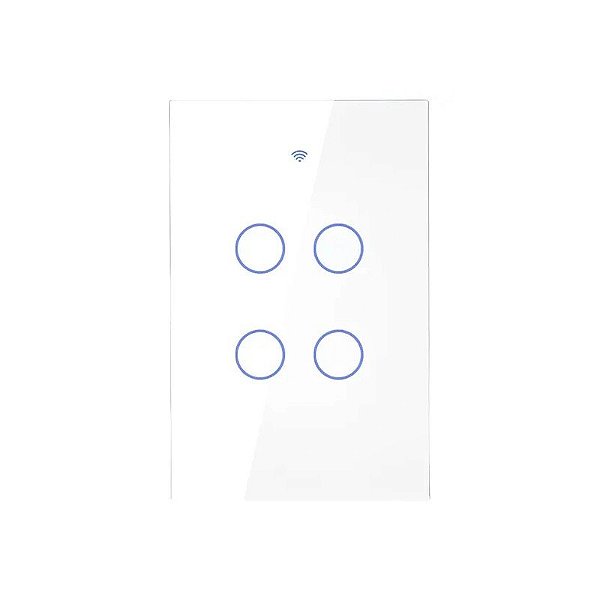 Interruptor Touch Inteligente Moes WS-US4-RFW-N Wi-Fi/RF/Alexa - Branco