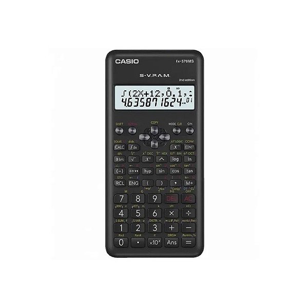 Calculadora Científica Casio FX-570MS 2ª Edição com 401 Funções - Preto