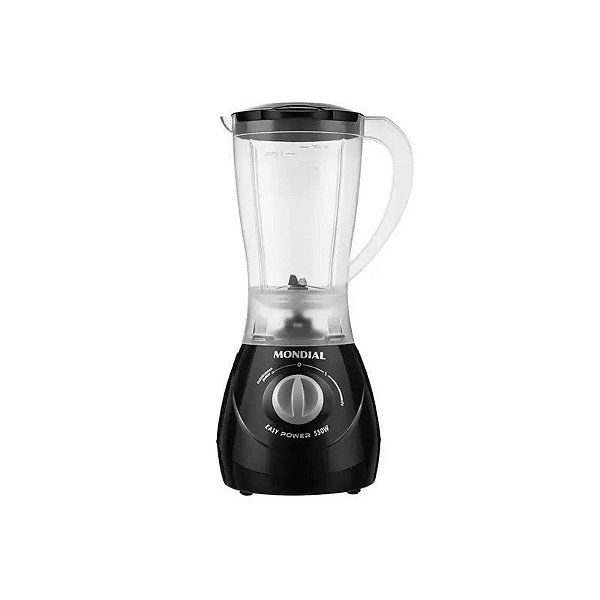 Liquidificador Mondial Easy Power L-550-B 550 Watts 1.5 Litros 2 Velocidades + Pulsar 220V ~ 50/60 Hz - Preto/Cinza