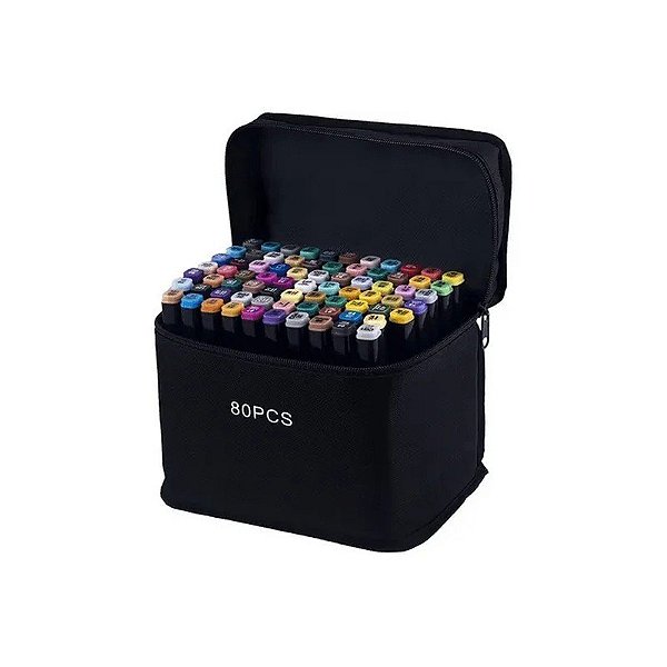Estojo de Pincel de Duas Pontas 80 Cores