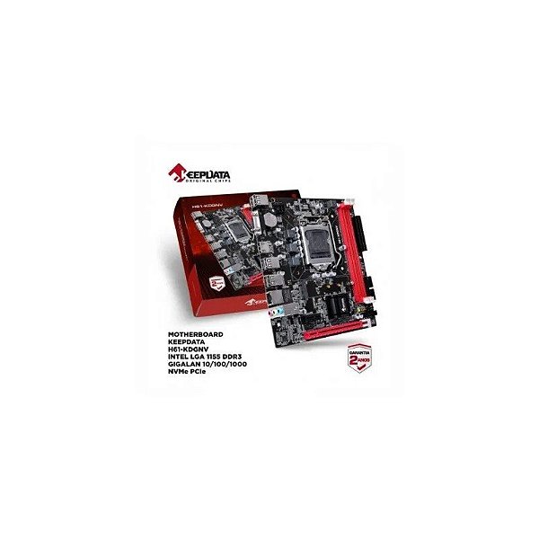 Placa-mãe 1155 Keepdata H61-KDGNV Giga/Nvme/DDR3/HDMI