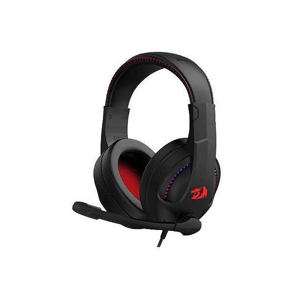 Fone de Ouvido Headset Gamer Redragon H211 Cronus RGB Com Fio Preto