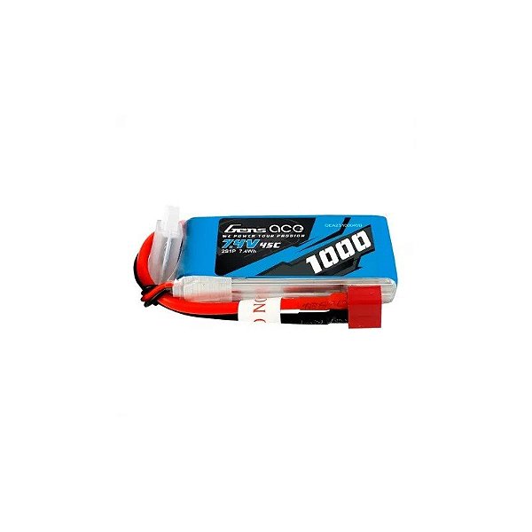 Bateria Gens Ace 7.4V 1000mAh 45C 2S Lipo Plug Deans