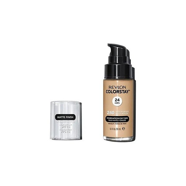 Base Líquida Revlon Colorstay Matte Finish FPS 15 Bege Médio 240 - 30ML
