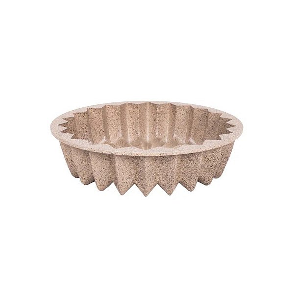 Forma Redonda Antiaderente para Bolo, 24X6,5CM, Bege
