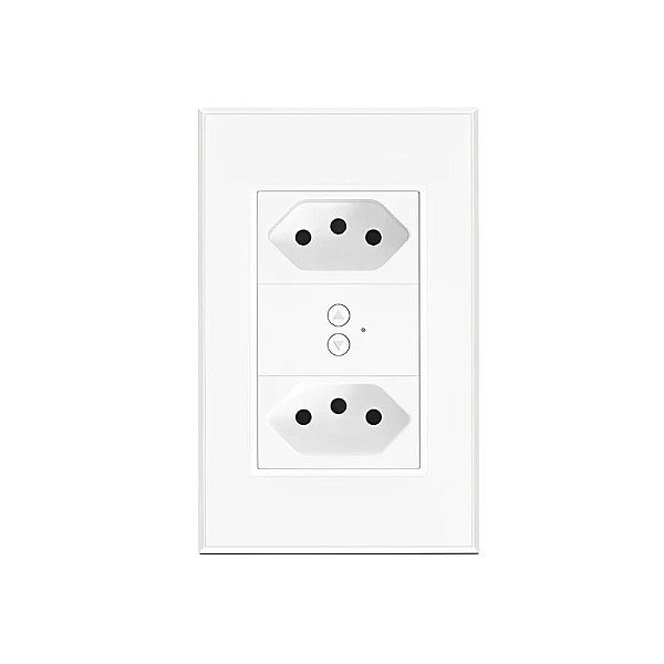 Tomada de Parede Inteligente Moes WK-KX-BR2 2 Gangos Wifi 5000 W - Branco