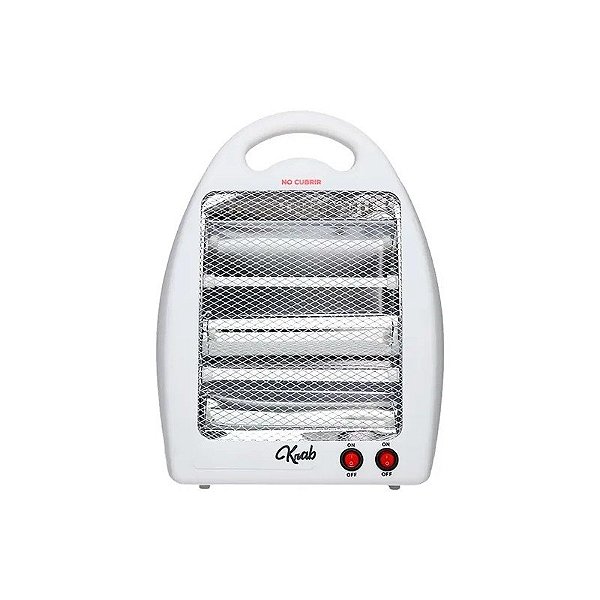 Aquecedor Elétrico Cuarzo Krab KBEP800 800W 127V 2 Tubos - Branco