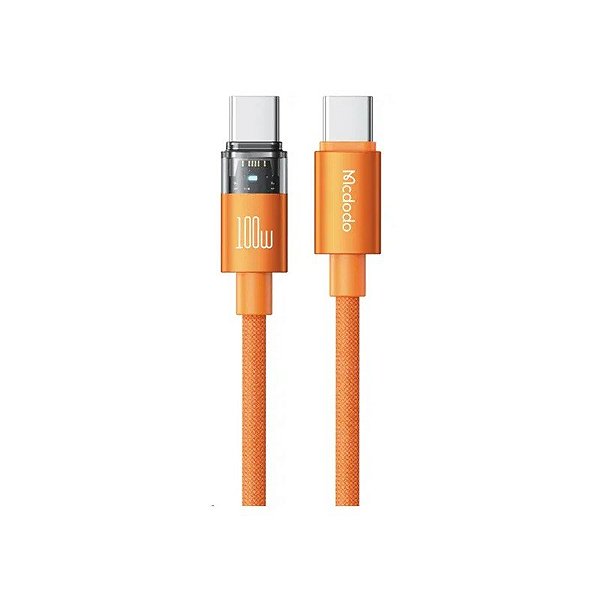 Cabo Mcdodo CA-5585 USB-C para USB-C 1,2 Metros - Laranja