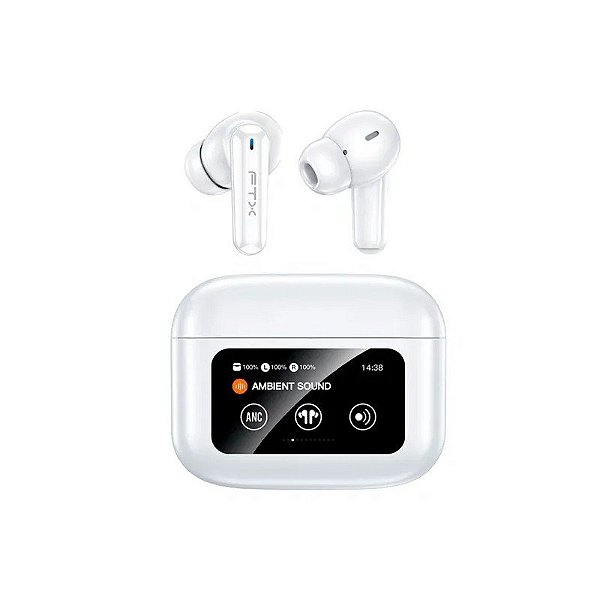 Fone de Ouvido FTX E56L-WH Bluetooth com Microfone, Cancelamento de Ruído, Toque, IPX6 Branco 124696