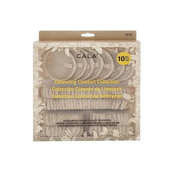Kit de Limpeza Facial Cala Conforto Baunilha Quente 10 Peças