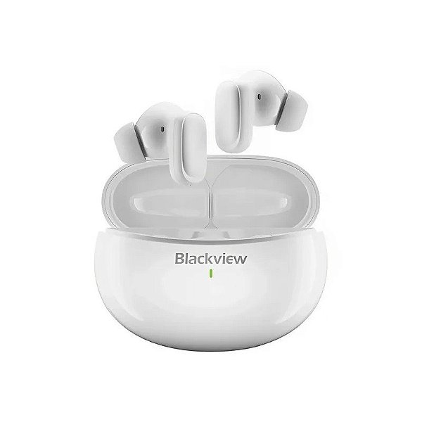 Fone Bluetooth Earphone Blackview Airbuds 30 Sem Fio, Branco, True Wireless