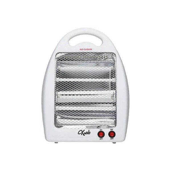 Aquecedor Elétrico Krab KBEP800 Quartzo Portátil 800W 127V - Branco