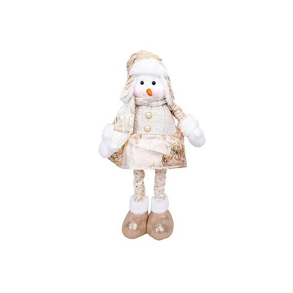 Boneco de Natal Boneco de Neve Retrátil 35 a 50cm Branco