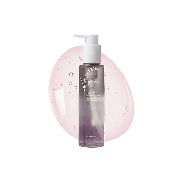Óleo de Limpeza Facial Midha com Arroz Preto e Peptídeos - 150 ML