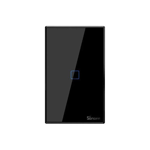 Interruptor Inteligente Touch Sonoff T3US1C-TX com Módulo Receptor RF 1 Botão - Preto