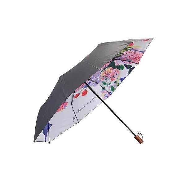 Guarda-Chuva Rosa/Lilás/Verde Fundo Branco