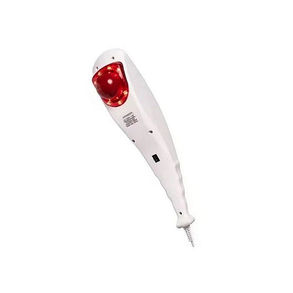 Massageador Muscular More Fitness MF-25 com 3 Cabeças 110 ~ 60 Hz - Branco/Vermelho