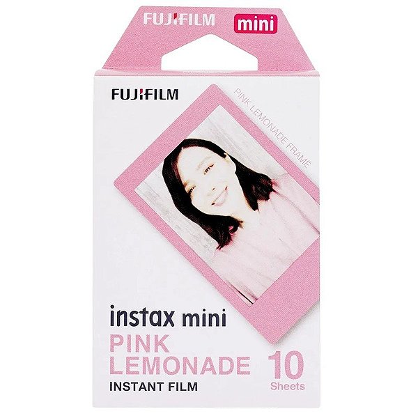 Filme Fujifilm Instax mini Pink Lemonade 8,6cm X 5,4cm - 10 Folhas