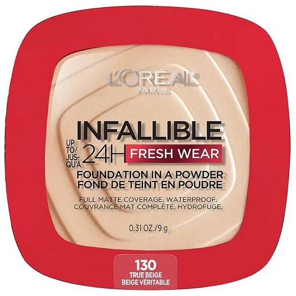 Pó Compacto L'Oréal Infallible Fresh Wear 130 True Beige - 9g