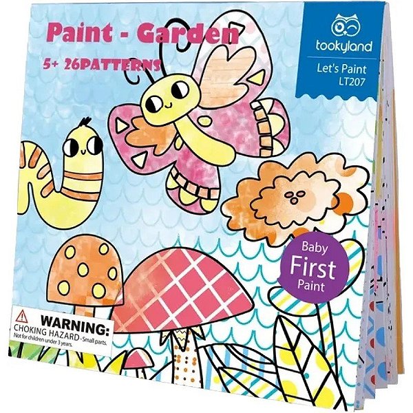 Kit de Livro para Pintar com Água Tookyland Paint Garden - LT207