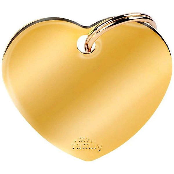 Identificação MyFamily Coração Grande MFB27 - Dourado