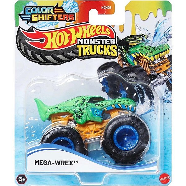 Caminhão Autito Mega-Wrex Hot Wheels Color Shifters Monster Trucks Mattel - JDV85