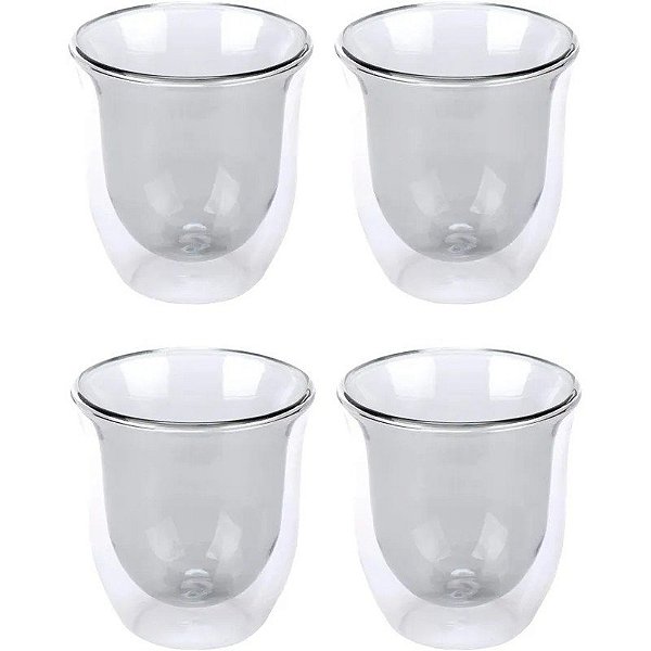 Jogo de Vasos com Parede Dupla para Café Espresso 75mL La Cafetiere - LCDWJESPRES4PC (4 peças)