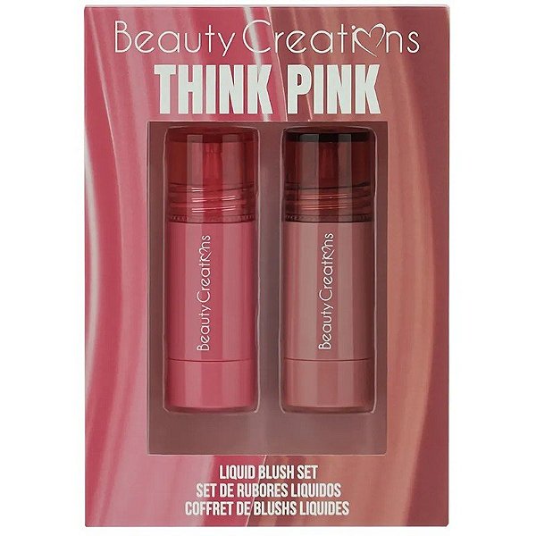 Kit Blush Líquido Beauty Creations Think Pink | LBLS-1 (2 Cores de 4.5g)
