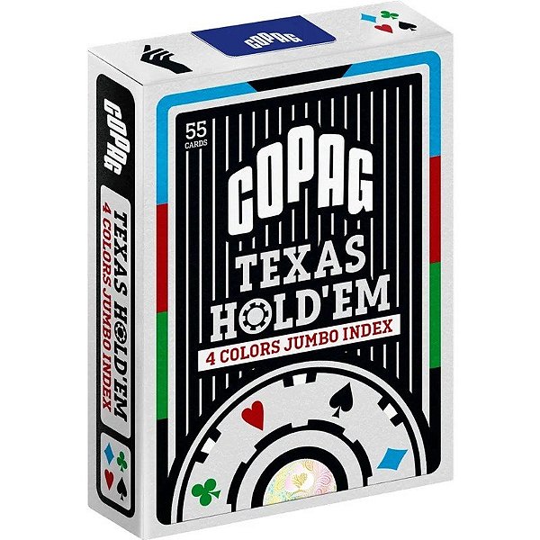 Baralho Copag Texas Hold'em 4 Cores Jumbo Index - 55 Cartas