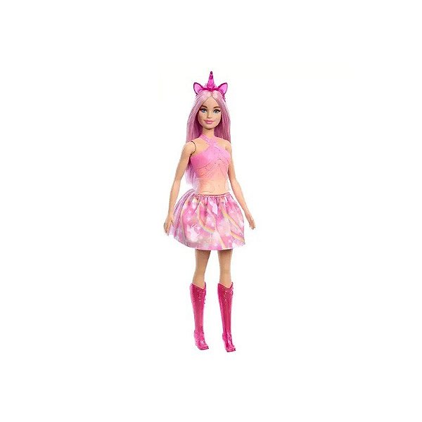 Boneca Mattel Barbie Saia Dos Sonhos Unicórnio Rosa