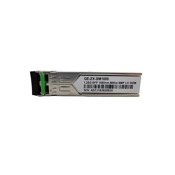 Cabo F. M SFP 1.25G 80KM LC Duplex DDM TX1550NM GE-ZX-SM1550