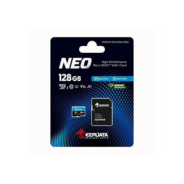 Cartão MicroSD 128GB Keepdata Neo V10 A1 C10 KDMSDC10U1V10A1 /128