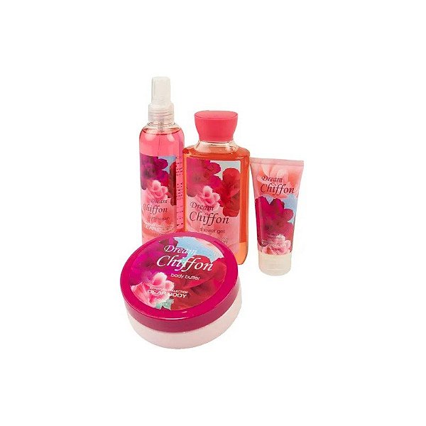 Kit Body Splash Dear Body Dream Chiffon - Feminino - 236 ML + 295 ML + 59 ML + 200 G