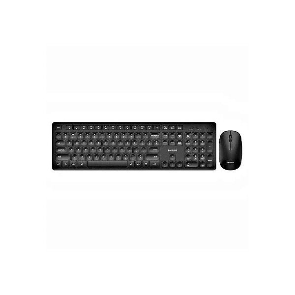 Teclado/Mouse Sem Fio para PC Philips SPT6318 - Português - Preto