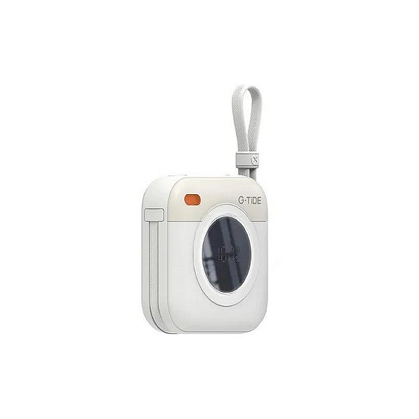 Carregador Portátil G-Tide Multi X1 - 10000mAh - USB-C/Lightning - Sem Fio - Bege
